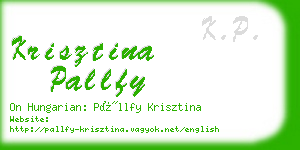 krisztina pallfy business card